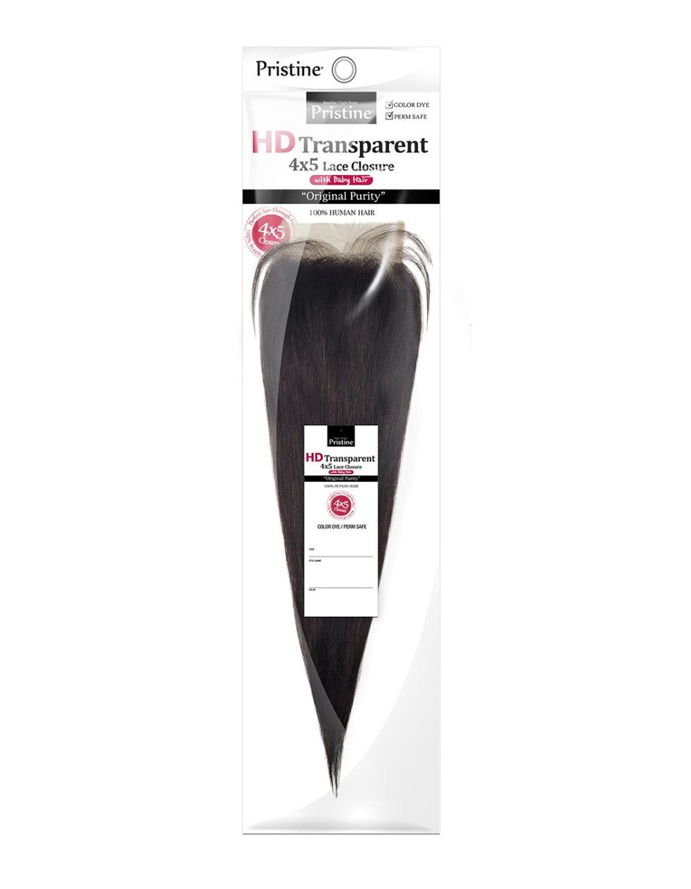 MANE CONCEPT Pristine 4x5 HD Transparent Lace Closure - Straight