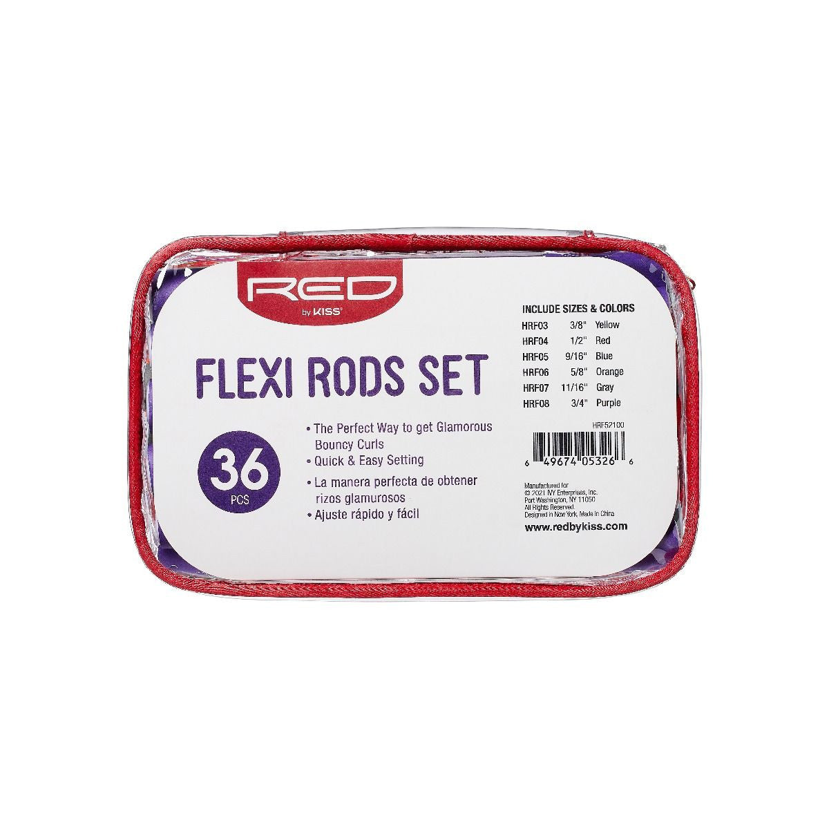 RED Flexi Rod Set 7" Sets : 36 PCS (6 pcs/color, 6 colors)