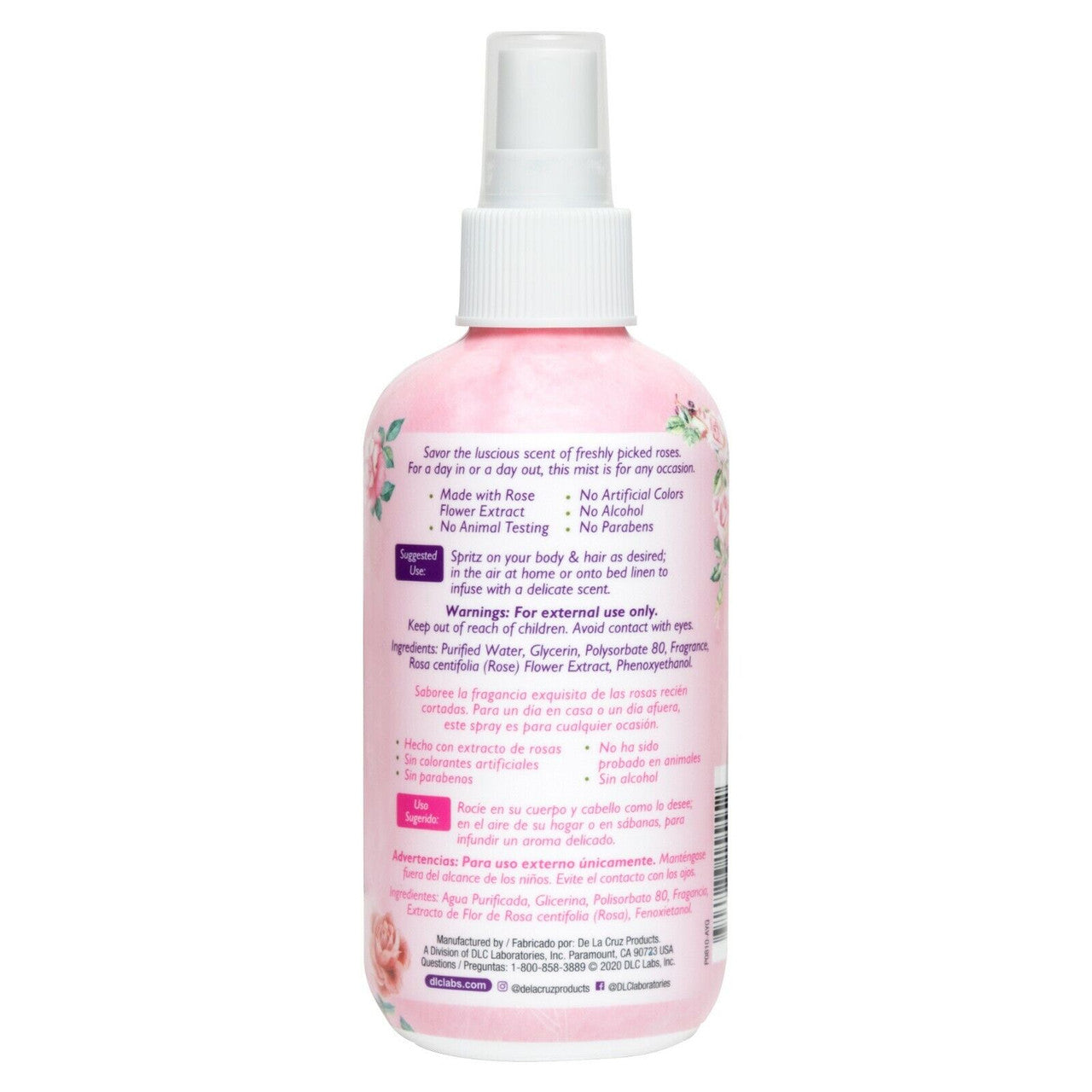 De La Cruz Rose Water Spray (8 oz)