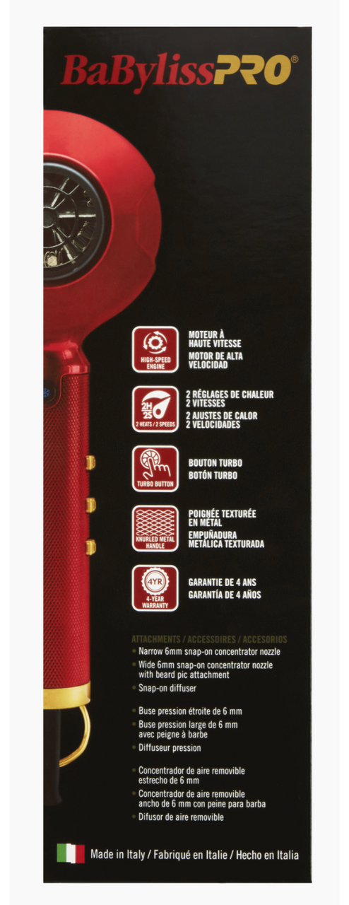 BaBylissPRO REDFX High-Performance Turbo Dryer