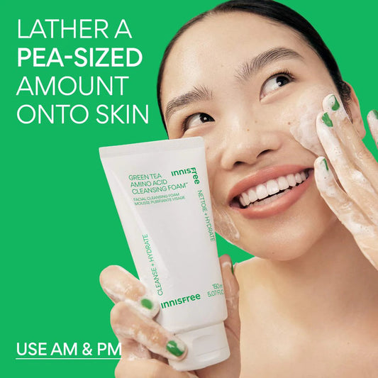 INNISFREE Green Tea Amino Hydrating Cleansing Foam (5.29 oz)