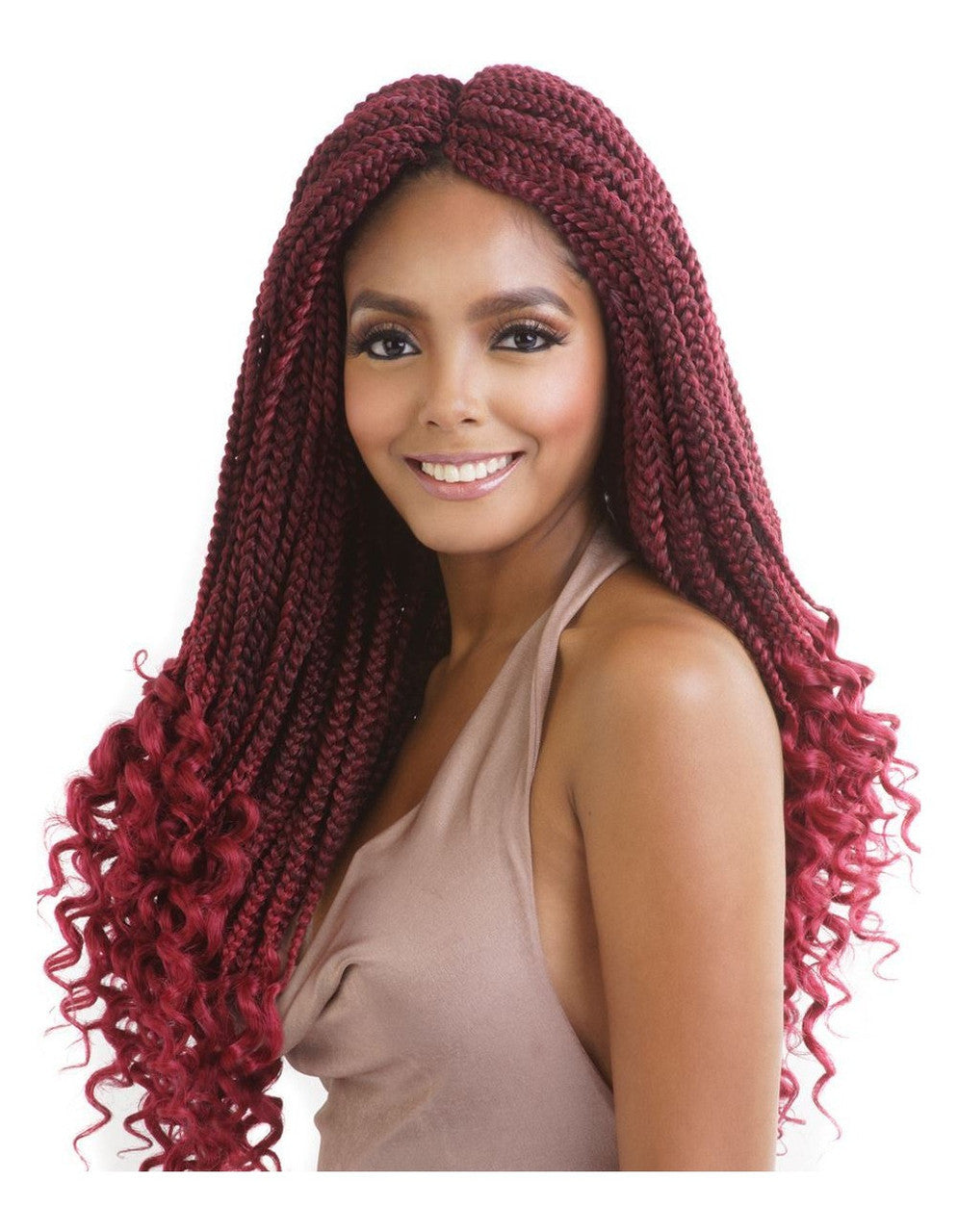 [WHOLESALE] MANE CONCEPT Synthetic Crochet hair - AFRI CURLY ENDS BOX BRAID 18" (x 10 )