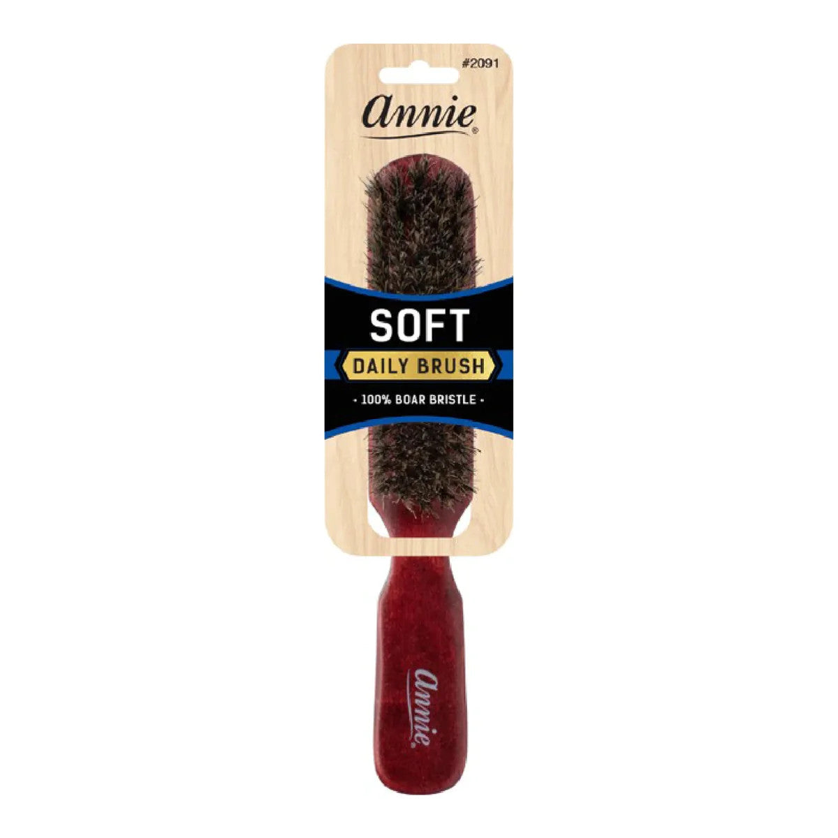 Annie Soft Wooden 100% Boar Bristle Brush 5 Row