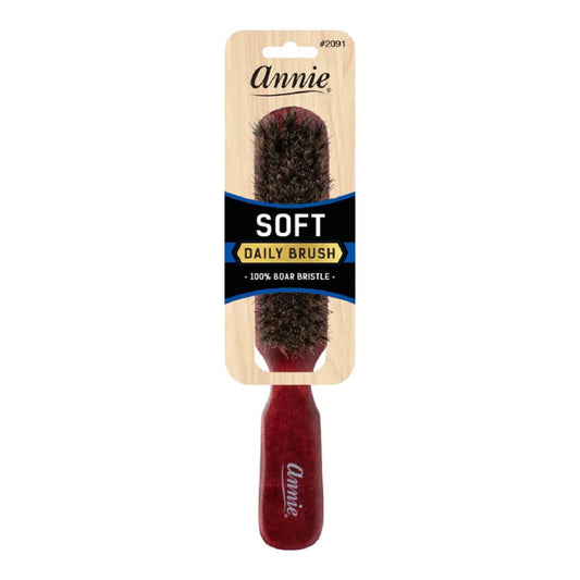 Annie Soft Wooden 100% Boar Bristle Brush 5 Row