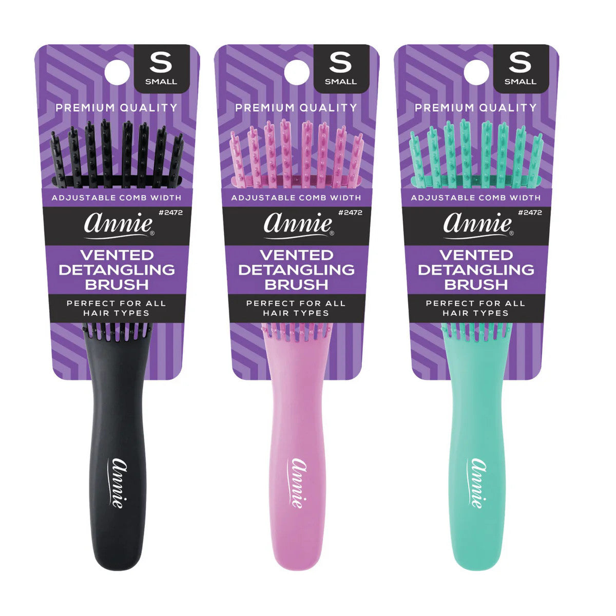 Annie Vented Detangler Brush Small 8 Row