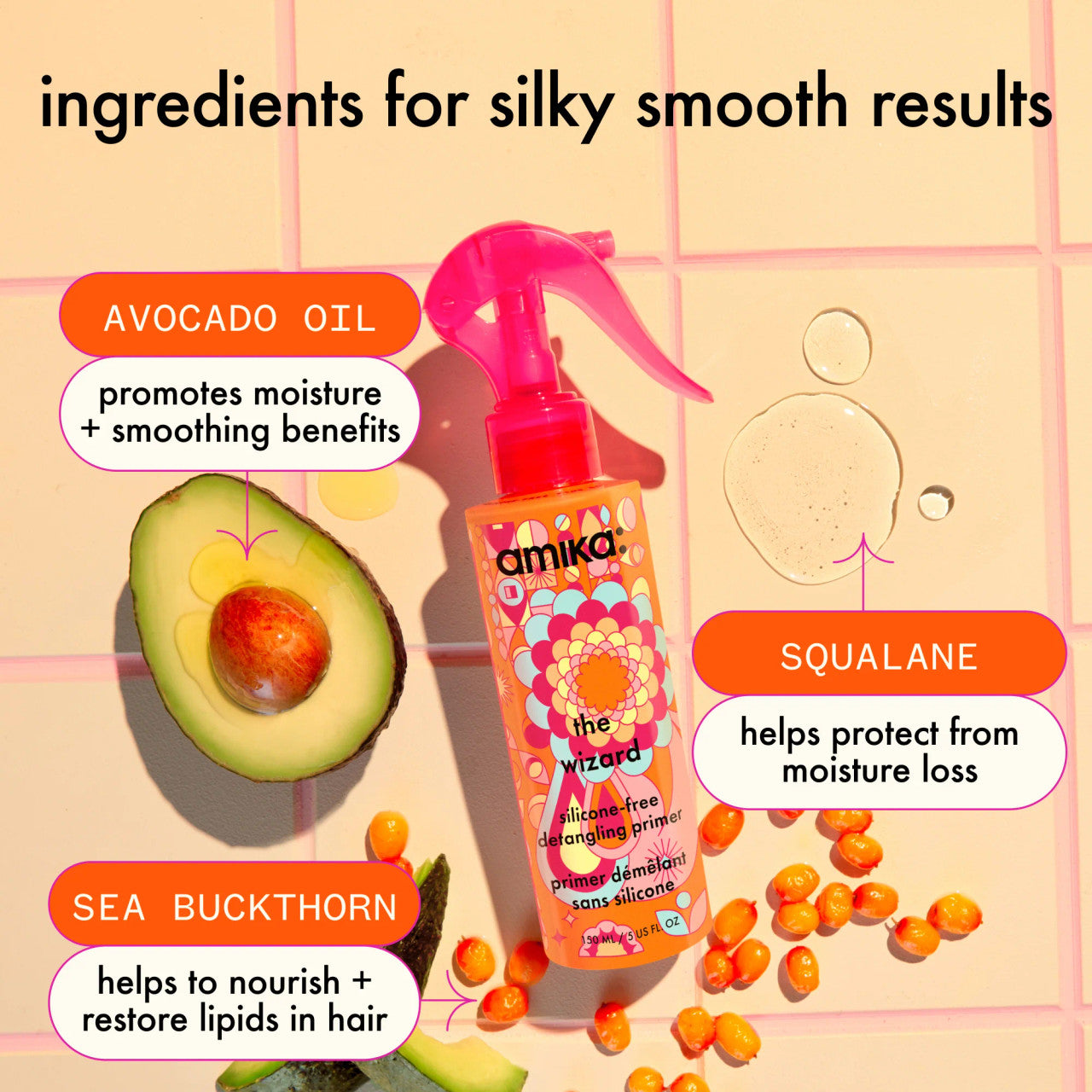 AMIKA The Wizard Silicone-Free Detangling Primer  (5oz)