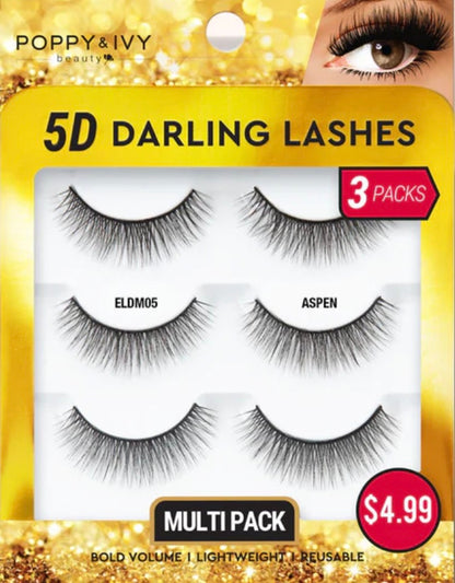 ABSOLUTE Poppy & Ivy5D Darling Lashes - 3 Pairs