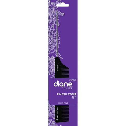 DIANE Silicone Pin Tail Comb 8"