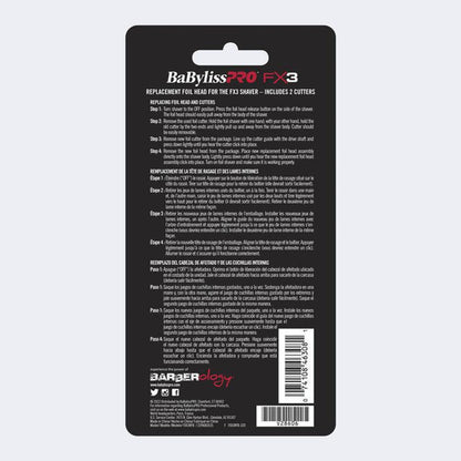 BaBylissPRO FX3 High Speed Foil Shaver Replacement Foil (Black)