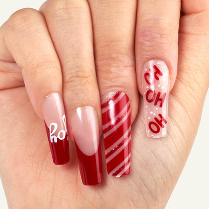 KISS Gold Finger 2023 Holiday Limited Edition Nails - Santa's Ho Ho Ho