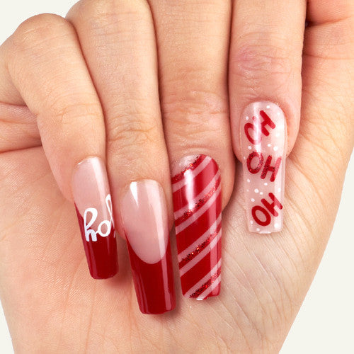 KISS Gold Finger 2023 Holiday Limited Edition Nails - Santa's Ho Ho Ho