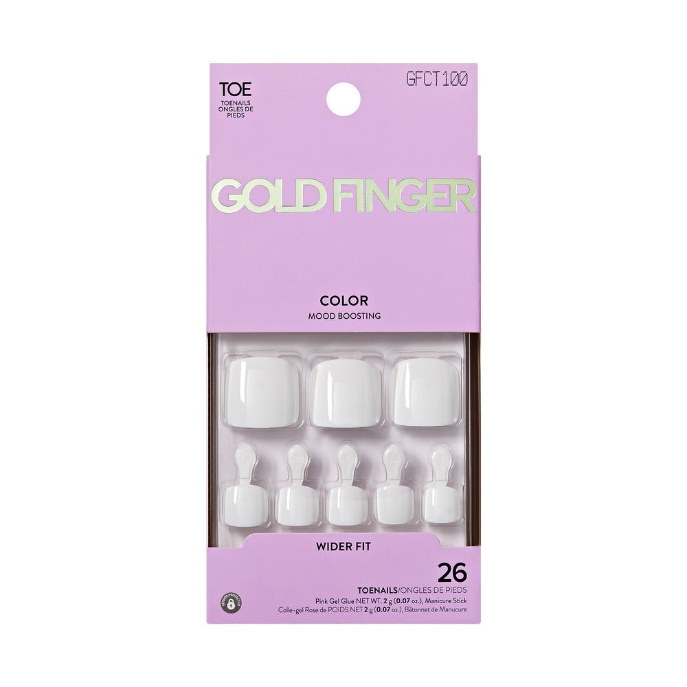 Kiss Gold Finger Colors Wider Fit Toenails - Pristine