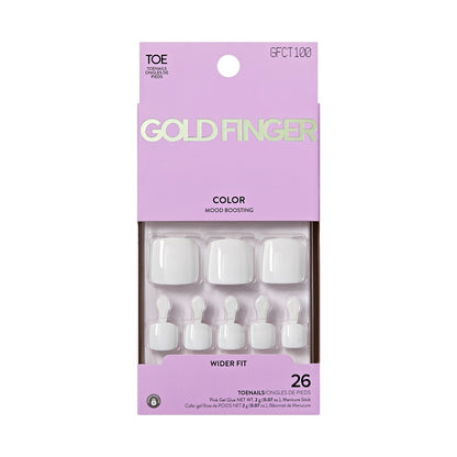 Kiss Gold Finger Colors Wider Fit Toenails - Pristine