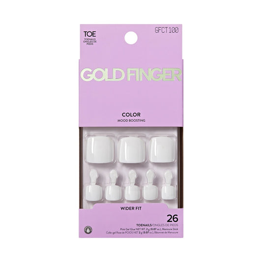 Kiss Gold Finger Colors Wider Fit Toenails - Pristine