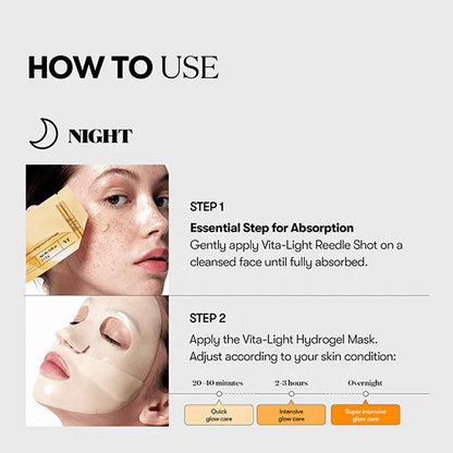 VT COSMETICS Vita-Light Reedle Shot 100 2-Step Hydrogel Mask (1Sheet)