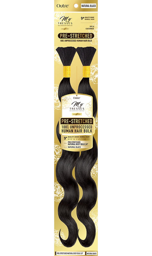 OUTRE Mytresses Gold Label 100% Human Hair Pre-Stretched - Natural Body Bulk 18"