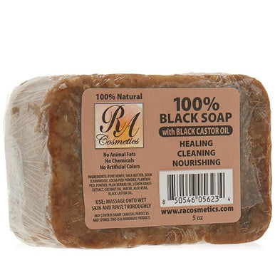 RA Cosmetics 100% African Black Soap (5 oz)