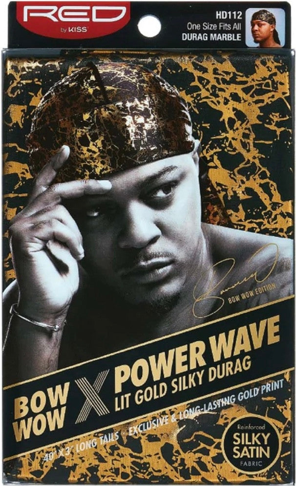 RED  BOW WOW X POWER WAVE LIT SILKY DURAG