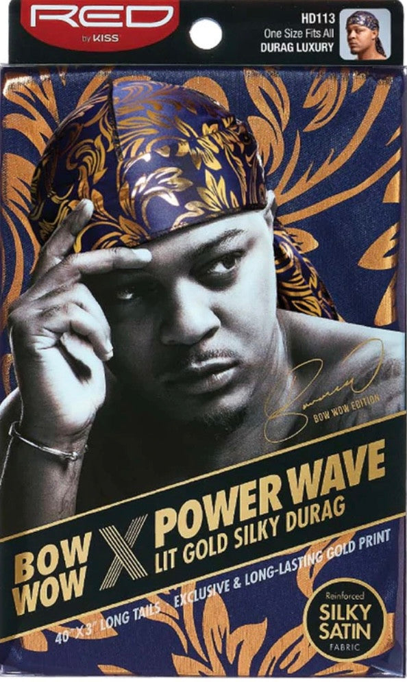 RED  BOW WOW X POWER WAVE LIT SILKY DURAG