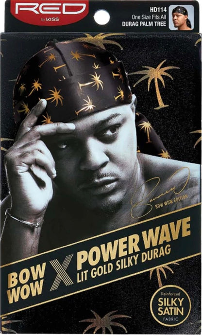 RED  BOW WOW X POWER WAVE LIT SILKY DURAG