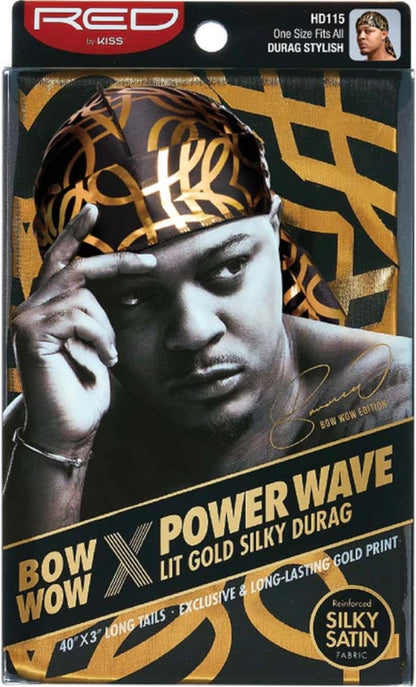 RED  BOW WOW X POWER WAVE LIT SILKY DURAG