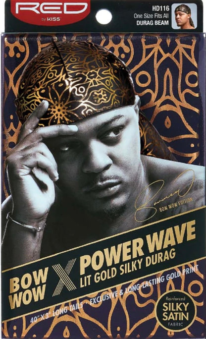 RED  BOW WOW X POWER WAVE LIT SILKY DURAG
