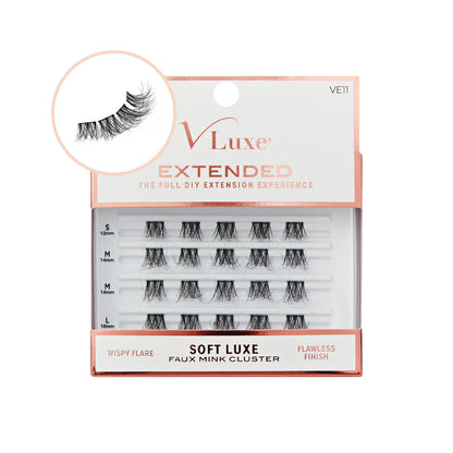 VLuxe Extended Soft Luxe Faux Mink Lash Cluster