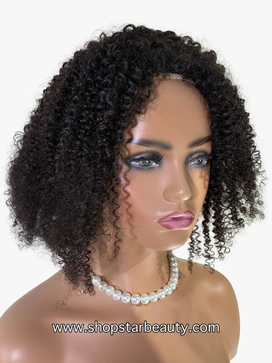 BOMB HAIR 100% Human Hair Half Wig - Curly 18"