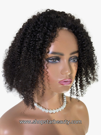 BOMB HAIR 100% Human Hair Half Wig - Curly 18"