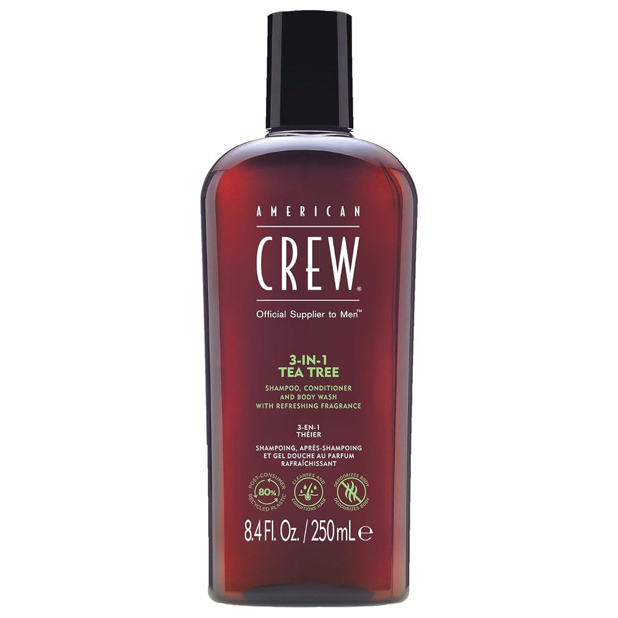 American Crew 3-IN-1 Tea Tree Shampoo, Conditioner and Body Wash (8.4 oz)