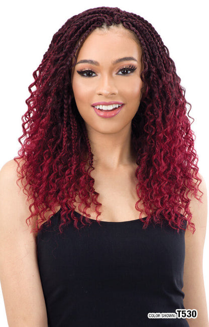 SHAKE N GO Freetress Braid Synthetic Crochet Hair - Boho Hippie Braid 12"