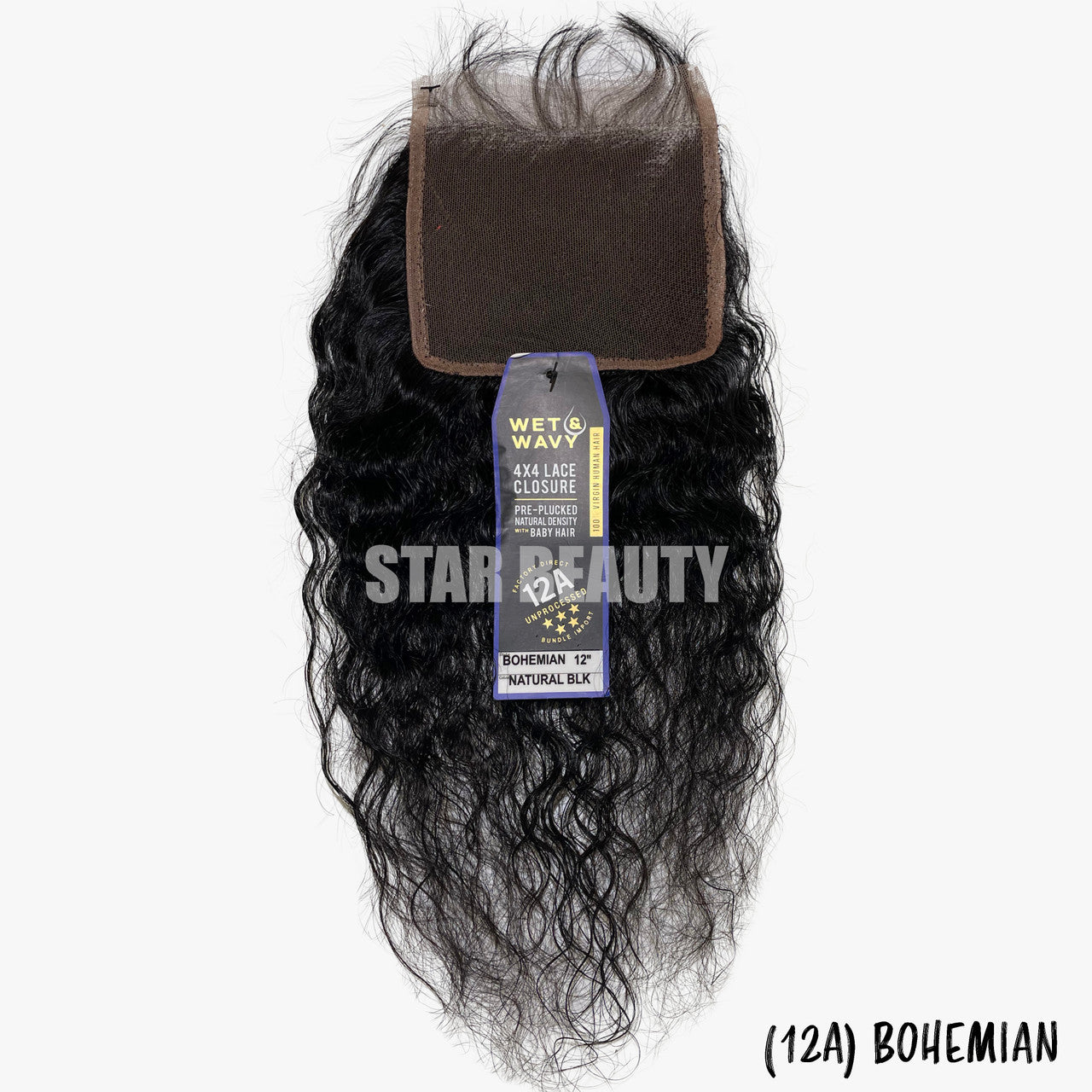 SENSATIONNEL 12A Wet & Wavy 4X4 HD Lace Closure 12"