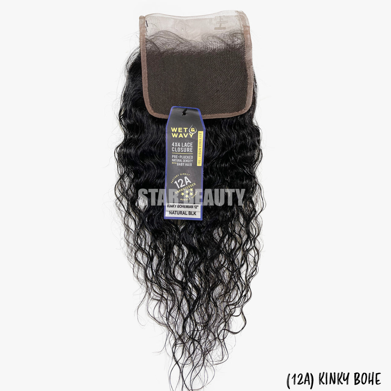 SENSATIONNEL 12A Wet & Wavy 4X4 HD Lace Closure 12"