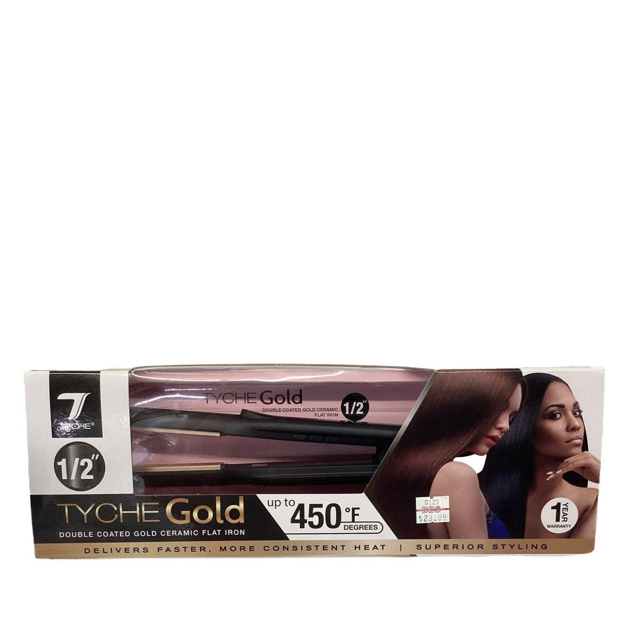 TYCHE Gold Double Coated Gold Ceramic Flat Iron