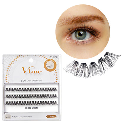 VLuxe CC & DD Curl Faux Mink Lash Clusters (12–16mm) DIY Lash Extensions