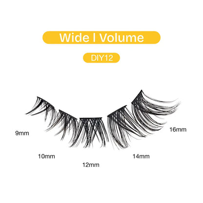 BROADWAY DIY Cluster Lashes - Full, Fluffy Lash Extensions (56-12pcs)
