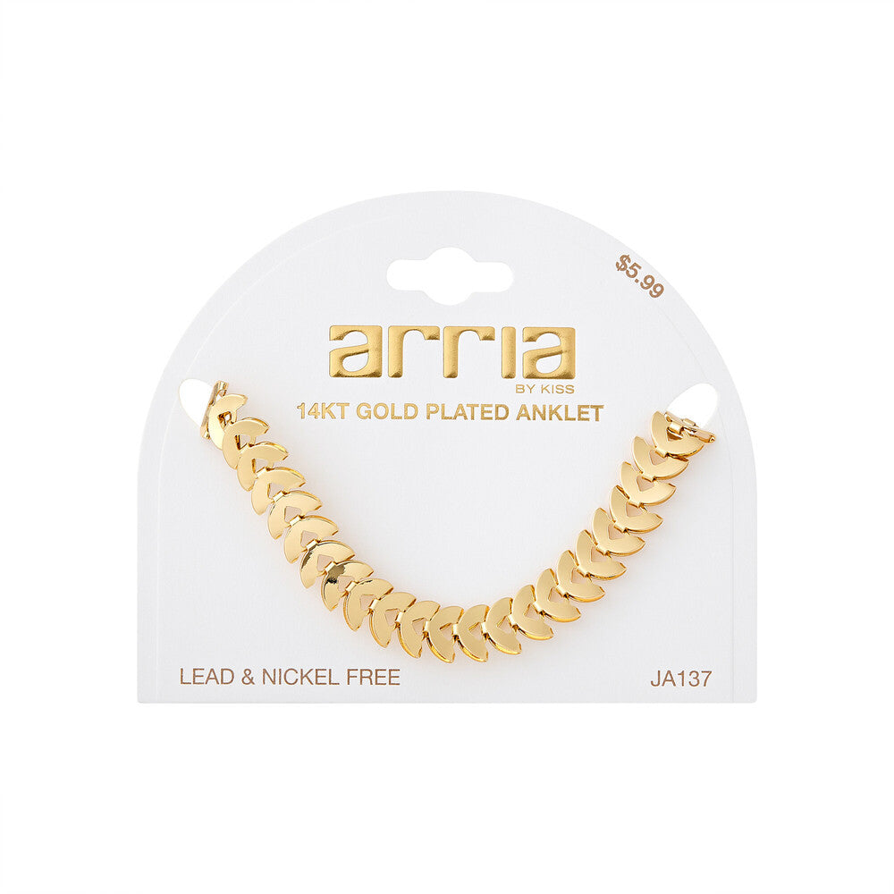 ARRIA 14K Gold Plated Butterflies Rhinestone Chain Anklet (#111- #140)