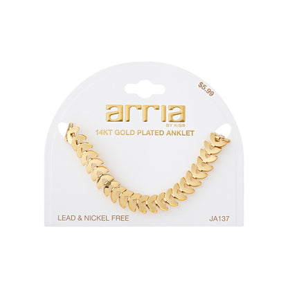 ARRIA 14K Gold Plated Butterflies Rhinestone Chain Anklet (#111- #140)