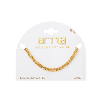 ARRIA 14K Gold Plated Butterflies Rhinestone Chain Anklet (#111- #140)