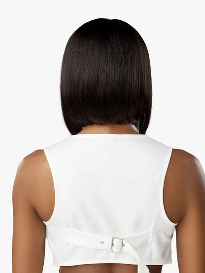SENSATIONNEL 13A Glueless 100% Human Hair 13x4 Frontal HD Lace Wig - Straight Bob 12"