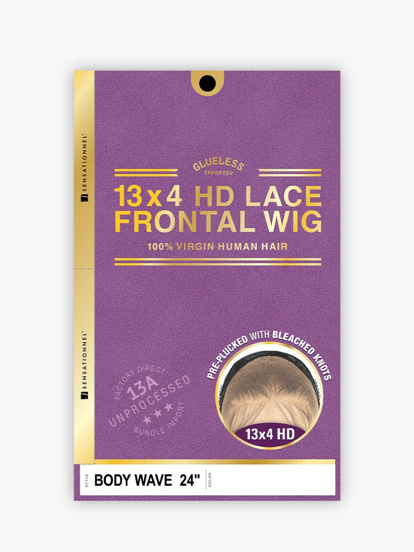 SENSATIONNEL 13A Glueless 100% Human Hair 13x4 Frontal HD Lace Wig - Body Wave (20"-24")
