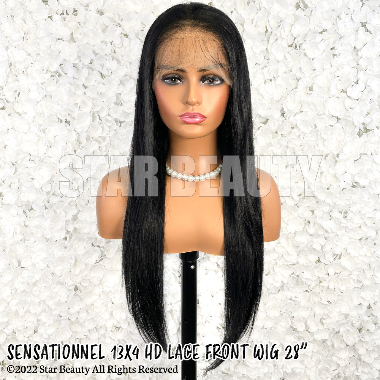 SENSATIONNEL 100% Human Hair 13A Glueless 13x4 Frontal HD Lace Wig - Straight (20"-34")
