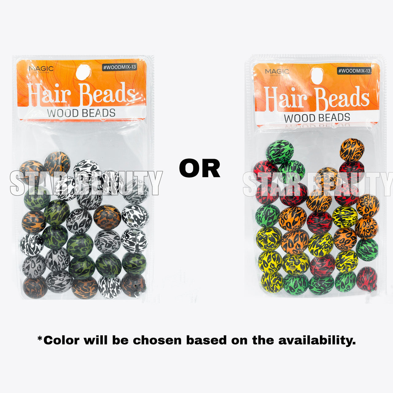 MAGIC Hair Wood Beads Mix