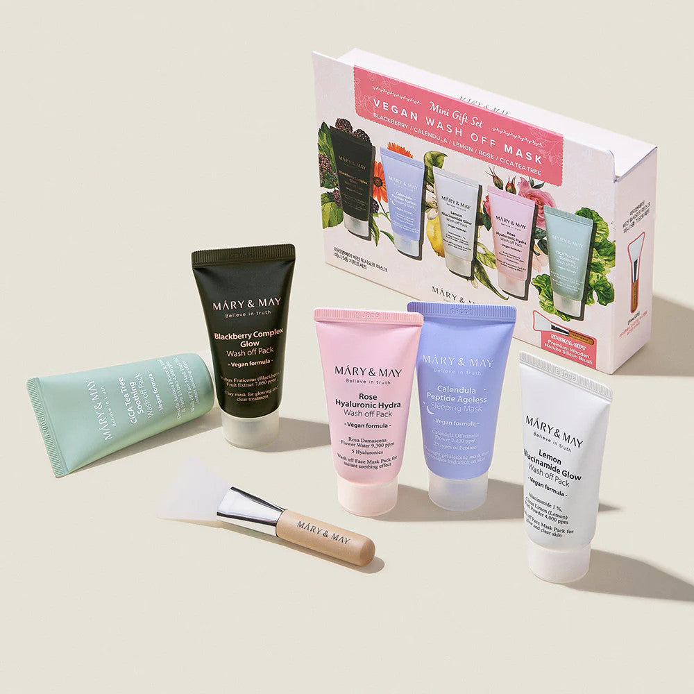 MARY & MAY Vegan Wash Off Mask Mini Gift Set (30g x5)