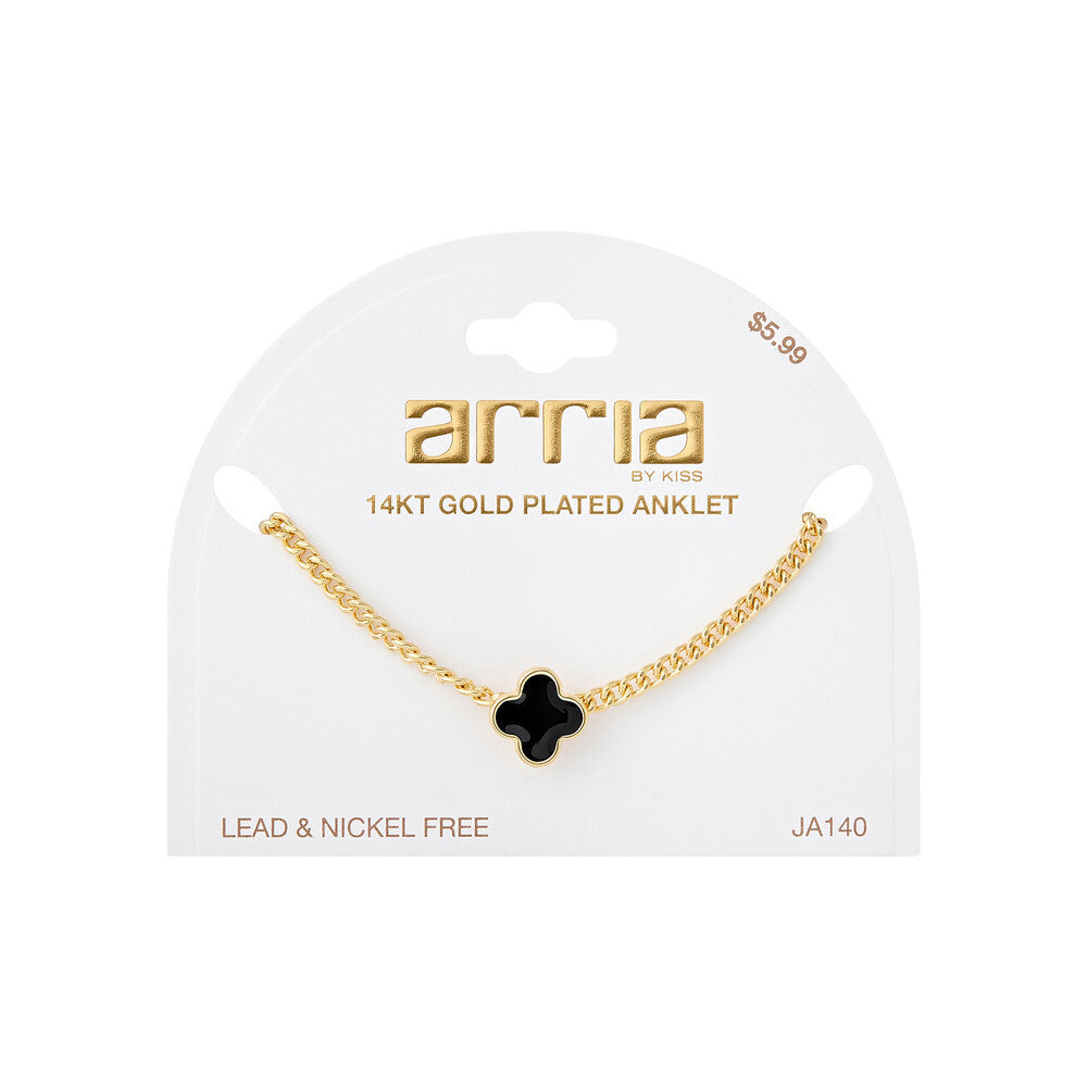 ARRIA 14K Gold Plated Butterflies Rhinestone Chain Anklet (#111- #140)