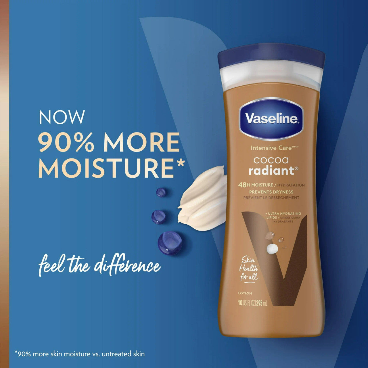 VASELINE Intensive Care Radiant Non Greasy Body Lotion - Cocoa (11 oz)