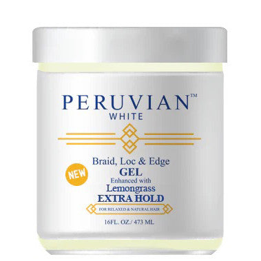 Peruvian White Braid, Loc & Edge Gel Extra Hold [Lemonglass]