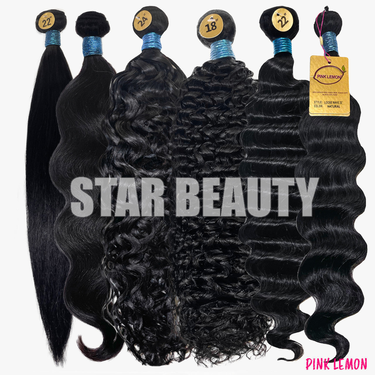 15A PINK LEMON Brazilian 3 Bundle Multi Pack - Bohemian Curl