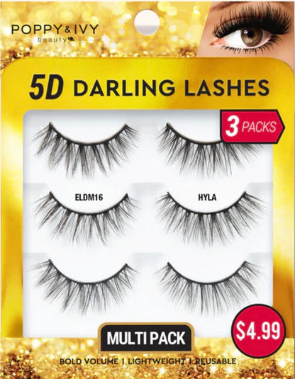 ABSOLUTE Poppy & Ivy5D Darling Lashes - 3 Pairs