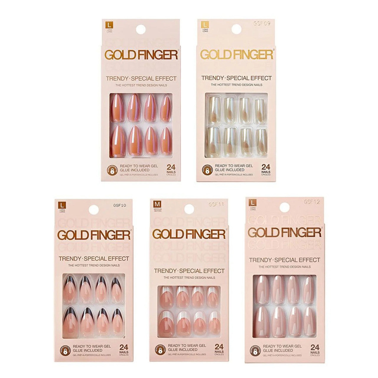 KISS Gold Finger Special Effect Nail - Cream Glazed